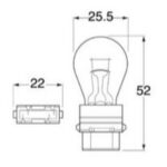 "Hella 12V 27/7W Standard Globe Light Bulb with Plastic Base - 1 Piece"