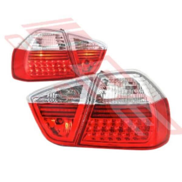 Bmw 3 Series E90 2005 -  4 Door Rear Lamp - Set - Left & Right - Led - Clear - Red
