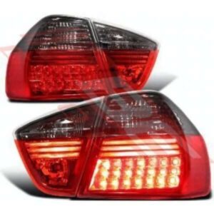2005 BMW 3 Series E90 4-Door LED Rear Lamp Set - Left & Right - Smokey/Red