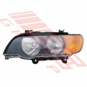 "BMW X5 E53 2000-03 Headlamp - Left Hand - White/Amber Corner Lamp"