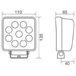 Venta Txl9526L 9 Led 27W Square Work Lamp 30 Narrow Flood Beam