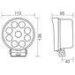 Venta Txl9527 9 Led 27W Round Work Lamp 60 Wide Flood Beam