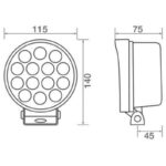 Venta Txl9532 14 Led 42W Work Lamp 60 Wide Flood Beam With Emi