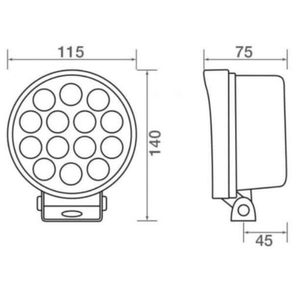 Venta Txl9532 14 Led 42W Work Lamp 60 Wide Flood Beam With Emi