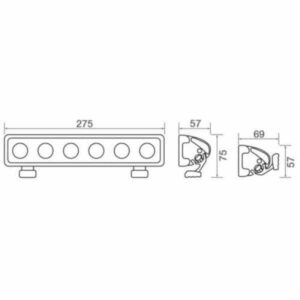 Venta 30W 6Led Driving Light Bar 275mm 10 Pencil Beam