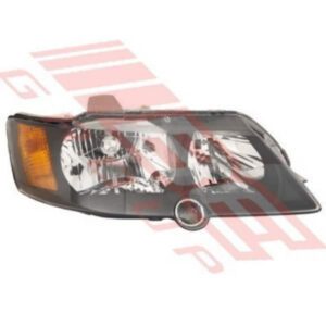 Holden Commodore Vy 2002- S/Ss/Sv8 Headlamp - Righthand - Black - W/Amb Cnr Lamp