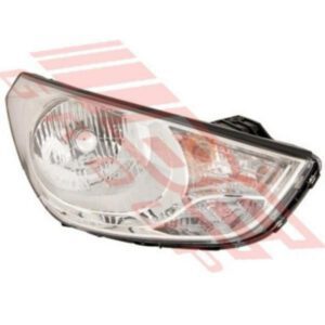 Hyundai Tucson 2010 - Headlamp - Righthand - Electric/Manual - Chrome