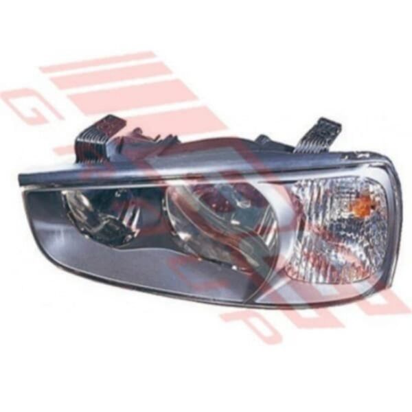 Hyundai Elantra 2002 - Headlamp -  Lefthand - Black - Manual