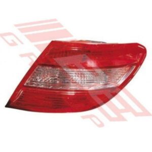 Mercedes Benz W204 C Class 2006-09 Rear Lamp - Righthand - Red/Clear