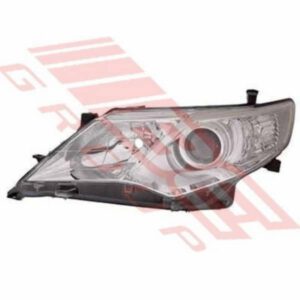 Toyota Camry 2012- Headlamp - Lefthand - Manual - Chrome