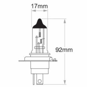 "Oex H4 Globe 12V 60/55W Heavy Duty - 1 Piece | High Quality, Durable Bulb"