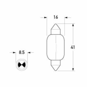 "Hella Festoon Globe 12V/24V 21W Standard - 1 Piece | Brighten Your Home or Car"