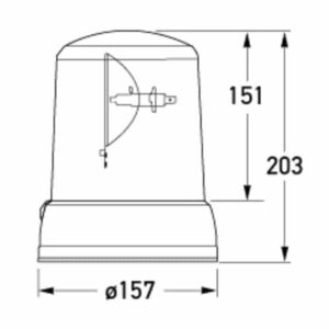 "Hella Revolving Beacon Kl 7000 - Magnetic Mount: Bright, Durable, and Easy to Install"