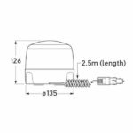 "Hella Rotaled Beacon - Magnetic Mount: Bright, Durable, and Easy to Install"