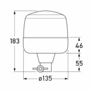 "Hella Rotaled Beacon - Pipe Mount: High Visibility LED Warning Light"