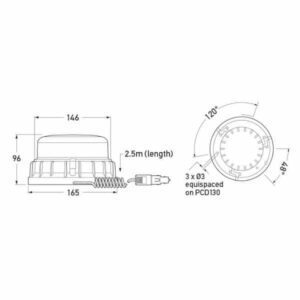 "Hella K-Led 2 Beacon – Magnetic Mount: Bright, Durable, and Easy to Install"