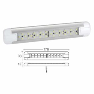 "High Output Narva LED Strip Light Rigid 9-33V or 12V 178mm"