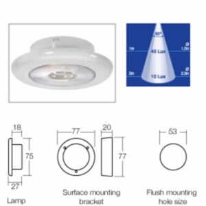 Narva 87620 10-30V 1W LED Courtesy Lamp with On/Off Switch | Bright & Energy-Efficient Lighting