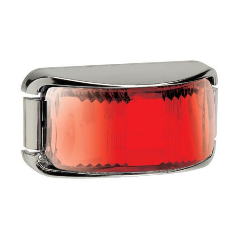 "Narva 91632 9-33 Volt L.E.D Rear End Outline Lamp (Red) with Black Chrome or White"