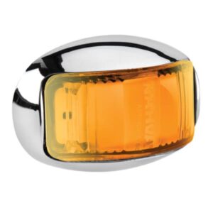 "Narva 91645 9-33V L.E.D Side Direction Indicator Lamp (Amber) with Oval Black or Chrome"