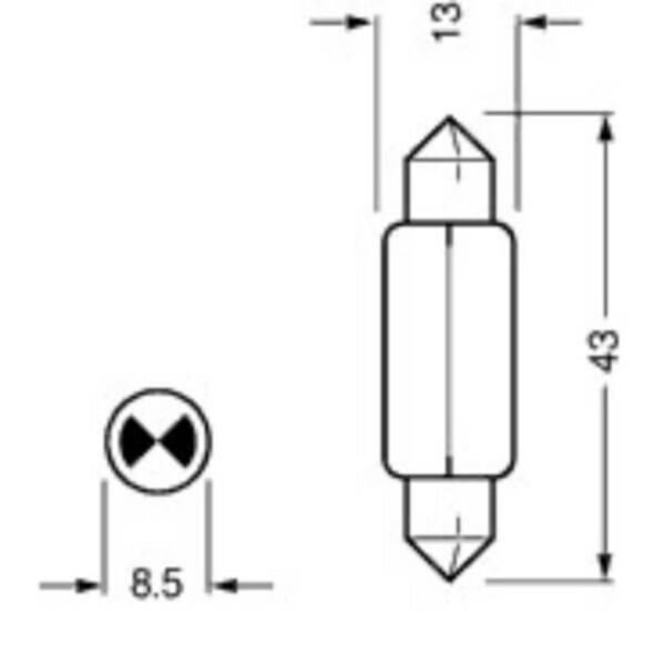 "Hella Festoon Globe 12V/24V 10W - 1 Piece - Brighten Up Your Space!"