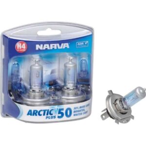 "Narva Halogen H4 Globe 12V 60/55W Arctic Plus 50 P43T - Brighten Your Drive with Powerful Lighting"
