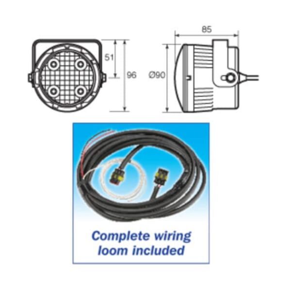 Narva 9-33V LED Daytime Running Lamp Kit with Adjustable Bracket
