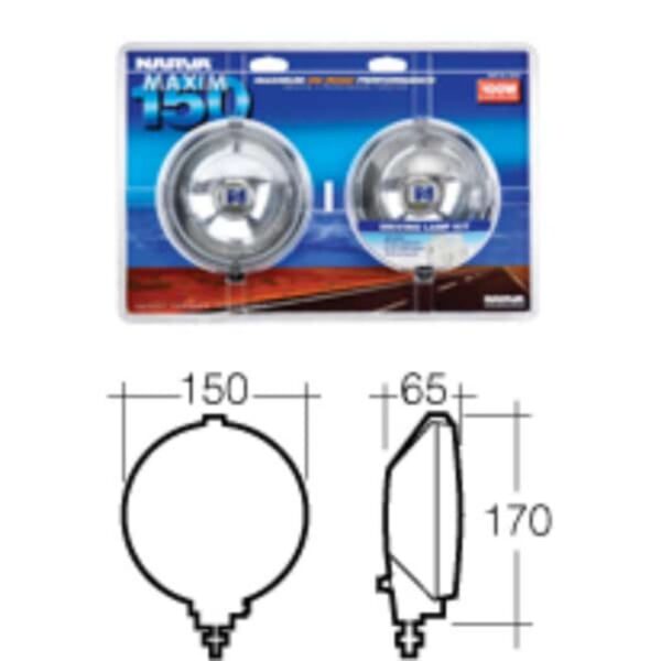 "Narva Maxim 150 Driving Lamp Kit: 12V 100W 150mm Diameter for Maximum Visibility"