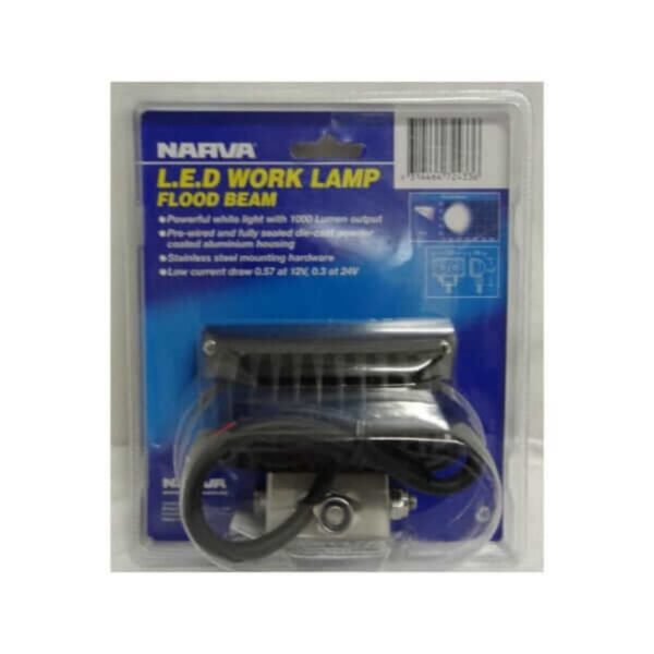 Narva 72433 9-64V LED Work Lamp Flood Beam - 1000 Lumens | Bright & Powerful Lighting