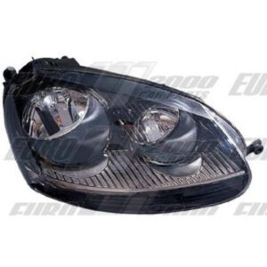 VW Golf MK5 2003 GTI Headlamp Right Hand Black Electric - High Quality Replacement Part