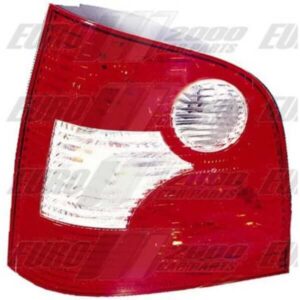 "2002 VW Polo Mk5 Left Rear Lamp - Clear/Red | High Quality Replacement Part"