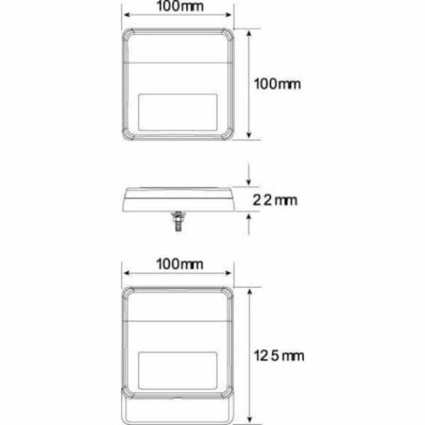 Led Autolamps 100Bar Stop/Tail/Indicator & Reflector Combination Lamp