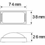 Led 1458Rm Marker Lamps - 74mm X 38mm X 26mm