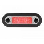"Hella Red Rectangular Step Lamp with Wide Rim & Clear Lens"