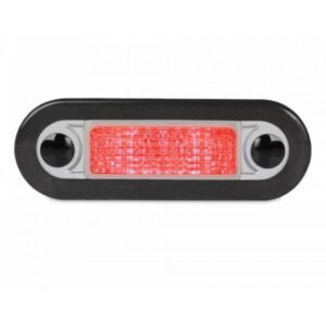 "Hella Red Rectangular Step Lamp with Wide Rim & Clear Lens"
