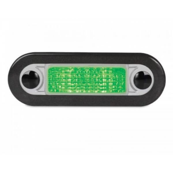 "Hella Wide Rim Rectangular Step Lamp - Green (Clear Lens) | Brighten Your Home with Style"