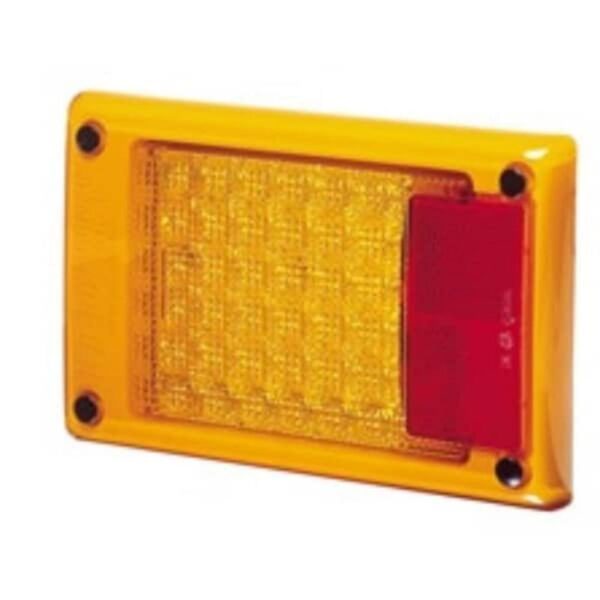"Hella LED Jumbo Module Rear Direction Indicator Lamp with Red Retro Reflector - Bright & Visible!"