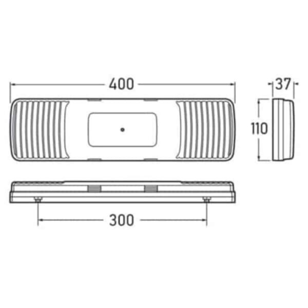 "Hella LED Stop/Rear Position/Rear Direction Indicator Lamp with Retro Reflector - Left or Right"