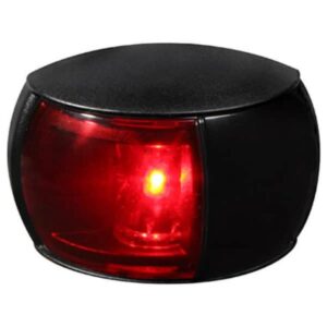 "Hella 2Nm Port Red Lamp with Black Shroud - Illuminate Your Space!"