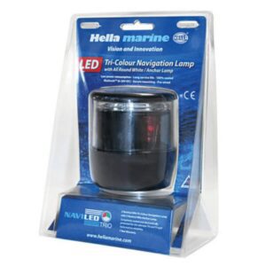 "Hella Naviled Trio Tri Colour Anchor Lamp 2Nm Black Housing 8-28V DC - Illuminate Your Boat!"