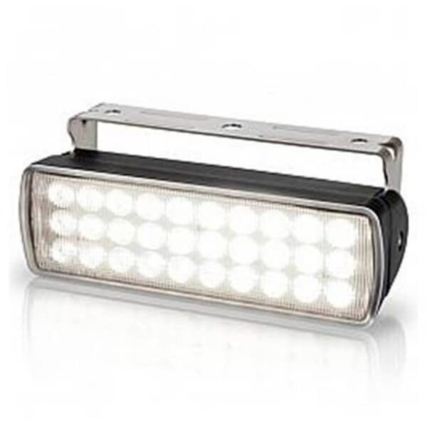 "Hella Sea Hawk XL 9-33V DC LED Floodlight Spread Beam - Warm White Light, White Housing"