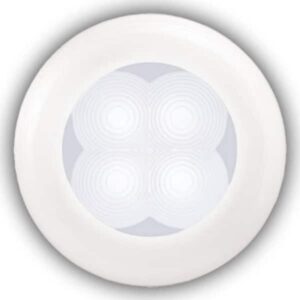 "12V White LED Round Spotlight with White Rim by Hella"