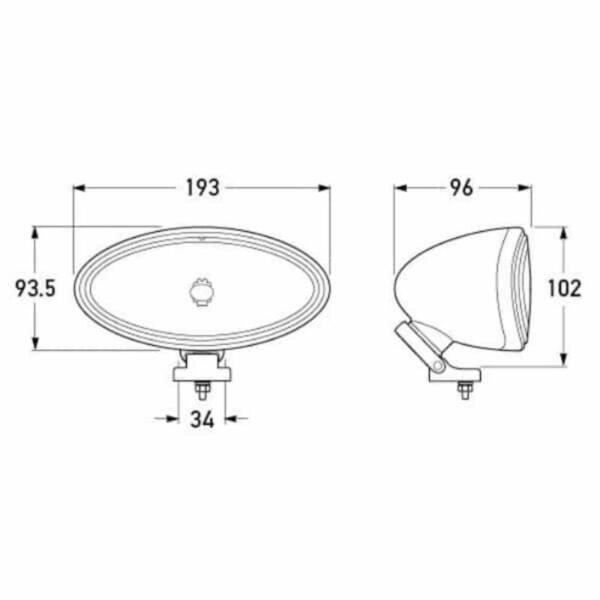 "Hella Comet 300 Spread Beam Driving Lamp: Brighten Your Drive with Maximum Visibility"