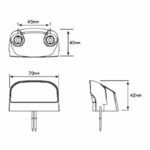 Led Autolamps 41Blmb 41 Series Licence Plate Lamp (Poly Bag)