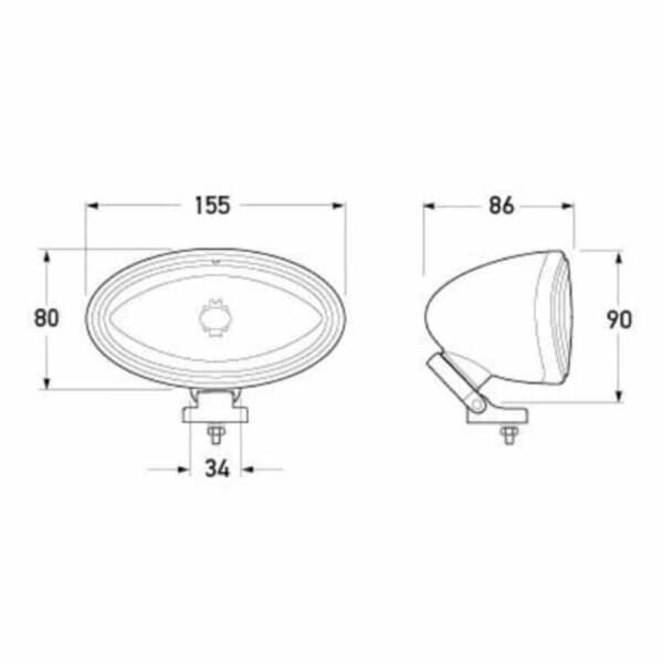 "Hella Comet 100 Spread Beam Driving Lamp: Brighten Your Drive with Maximum Visibility"