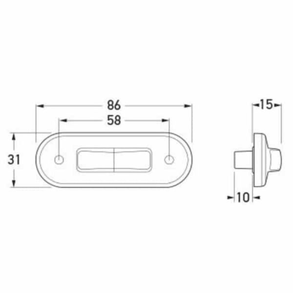 "Hella Duraled Flush Mount Side Marker Lamps: Brighten Your Vehicle's Exterior"