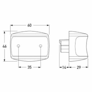 "Hella Duraled Heavy Duty Front End Outline Lamp with DT Connector - High Quality Lighting for Your Vehicle"