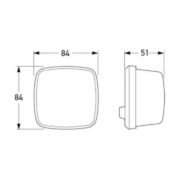 "84X84mm Hella Reversing Lamp - Enhance Your Vehicle's Safety & Visibility"