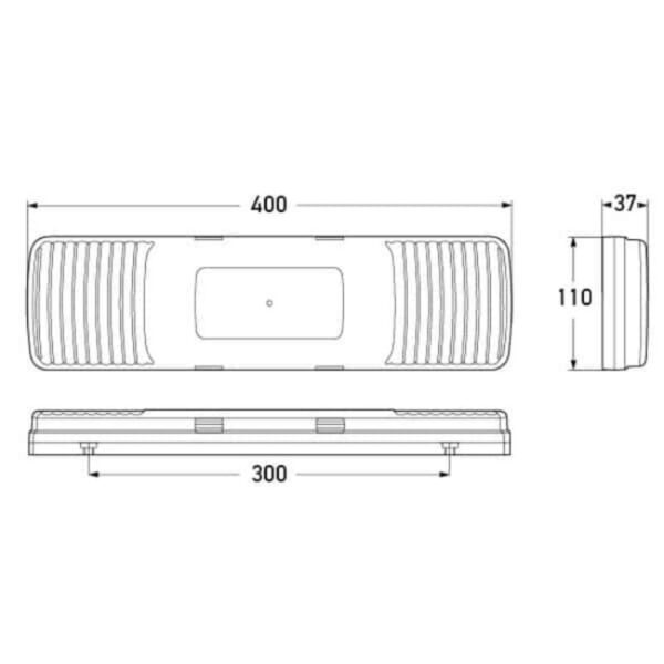 "Hella LED Stop/Rear Position/Rear Direction Indicator Lamp with Retro Reflector - Bright & Visible Lighting for Your Vehicle"