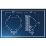 "Narva Ultima 225 Blue Pencil Beam Driving Lamp 12V 100W 225mm Diameter - Brighten Your Drive!"